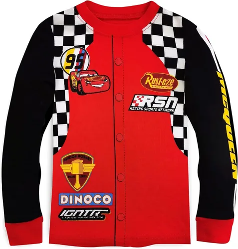 Vista 2 de Disney Pixar Disfraz Lightning McQueen Pit Crew de PJ PALS para niños coches Multi colorido