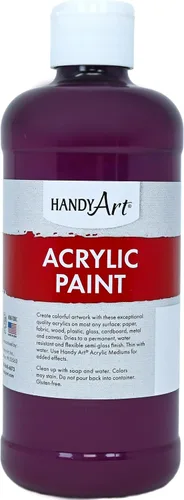 Vista 38 de Handy Art Pintura acrílica, juego de 12 colores, botellas de 16 onzas, acrílico líquido para estudiantes semibrillante, consistencia de flujo