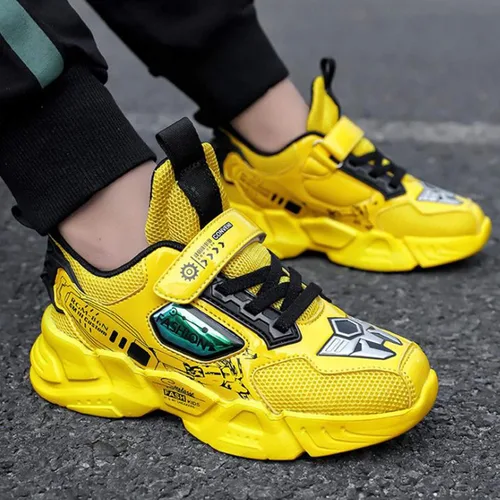 Vista 5 de WZRUISEN Kids Boys Sports Shoes Casual Shoes Mesh Breathable Trend Fashion Children's Basketball Shoes Sports Running Shoes