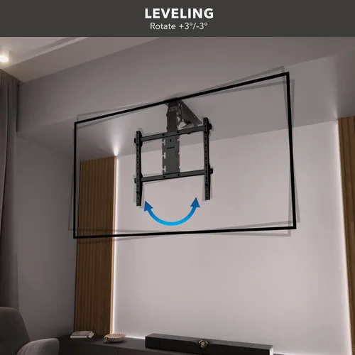 Vista 9 de Mount-It! Soporte motorizado para TV de techo – Soporte de TV eléctrico silencioso abatible para pantallas de 50 a 90 pulgadas, diseño desplegable