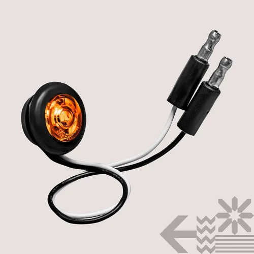 Vista 8 de TRUE MODS Luz de marcador LED redonda ámbar de 3/4 pulgadas para remolque 12V [DOT FMVSS 108] [SAE P2PC] [Salida semiesférica] [Impermeable IP67]
