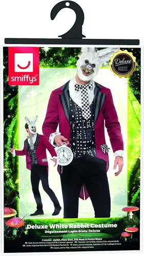 Vista 5 de Smiffys Disfraz de conejo blanco de lujo para hombre