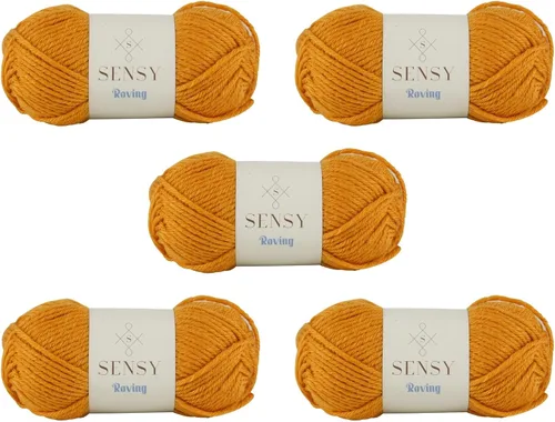 Vista 13 de Sensy Roving - Ovillo de lana multicolor, 3.5 onzas, 132 yardas, calibre 5, voluminoso (otoño)