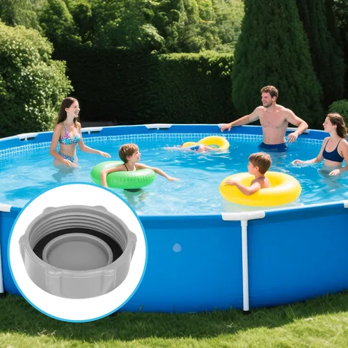Vista 7 de BOXOB Tapa de válvula de drenaje de piscina, repuesto de plástico a prueba de fugas con conector sobre el suelo, accesorio para piscinas compatible