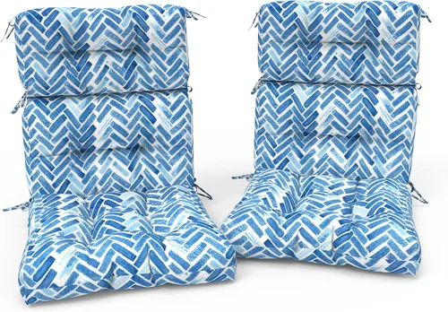 Vista 18 de Cojines para sillas de patio con respaldo alto para exteriores, cojines Adirondack para jardín, porche, hogar, oficina, uso en sillas, 44 x 22 x 4