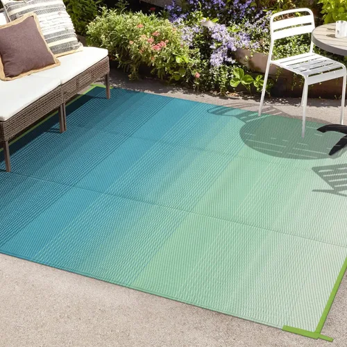 Vista 38 de Anidaroel Alfombra de área para exteriores para patio, 4 x 6 pies, impermeable, reversible, alfombra de paja de plástico para exteriores, alfombra