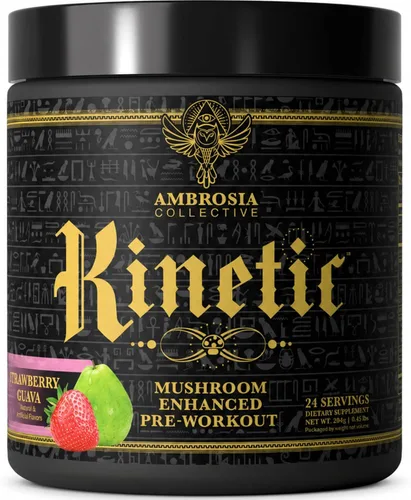 Vista 7 de Ambrosia Kinetic - Polvo orgánico para preentrenamiento Preentrenamiento natural mejorado con hongos Superalimento en polvo nootrópico