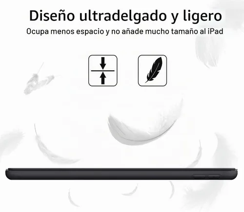 Vista 5 de ProtUTab Funda Compatible con iPad de 9ª Generación, Funda Slim Trifold con Soporte Auto Wake&Sleep para iPad de 8ª Generación (2020) y 7ª