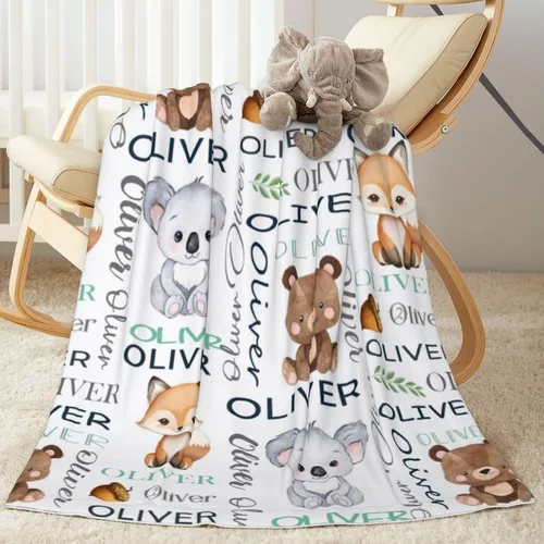 Vista 7 de Mantas de bebé personalizadas para niñas y niños - Mantas personalizadas para niños