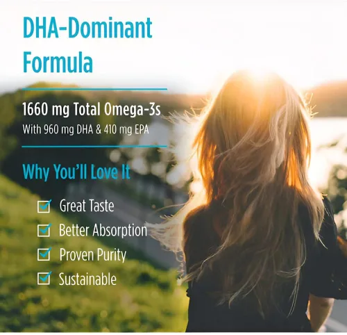 Vista 6 de Nordic Naturals DHA Xtra, Fresa - 60 geles blandos - 1660 mg Omega-3 - Fórmula DHA de alta intensidad para el cerebro y el sistema nervioso - Sin
