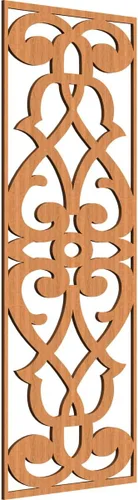 Vista 132 de 9 3/8"W x 24 3/8"H x 1/4"T Bellaire Decorativos Paneles de pared de madera calado, abedul