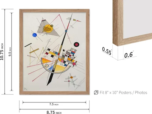 Vista 3 de Poster Master Póster vintage Wassily Kadinsky – Impresión retro delicada de tensión – Arte de formas geométricas – Arte abstracto – Arte moderno