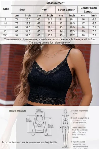 Vista 6 de Avidlove Bralette de encaje para mujer con tirantes delgados, cuello en V, camisolas básicas delgadas