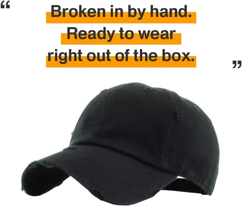 Vista 4 de KBETHOS - Gorra de béisbol ajustable, de algodón desgastado, vintage, unisex, estilo polo, camionero, para papá