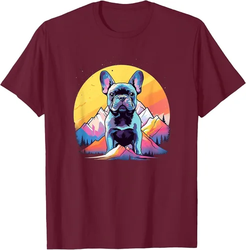 Vista 76 de French Bulldog Dog Men Women Kids T-Shirt Asphalt Grey