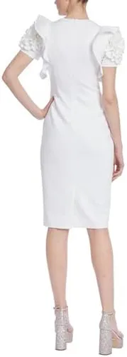 Vista 7 de Badgley Mischka Funda con mangas rosetas con volantes