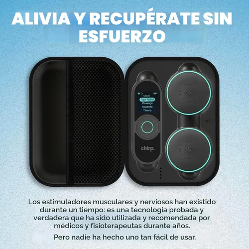 Vista 3 de Chirp Halo - Estimulador muscular inalámbrico - Dispositivo EMS portátil para recuperación muscular, alivio del dolor y entrenamiento de fuerza
