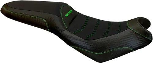 Vista 13 de Funda de asiento compatible con Kawasaki Versys 650 (07-21) Elba Total Black Comfort System