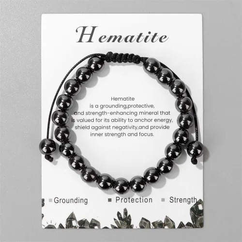Vista 21 de Pulsera de cristal curativo para mujer de 0.315 in, pulsera de cuentas de cristal natural ajustable hecha a mano, joyería curativa, regalo