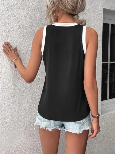Vista 2 de SOLY HUX Women's V Neck Sleeveless Casual Summer Tank Tops
