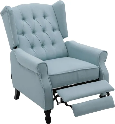 Vista 8 de Wingback - Silla reclinable, moderna silla con brazo para sala de estar, dormitorio, oficina, cine en casa, color beige