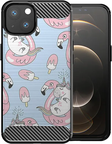 Vista 28 de CasesOnDeck - Funda compatible con Apple iPhone 13 Mini/iPhone 13 Mini, funda de diseño, delgada, negra, flexible, elegante, protección contra