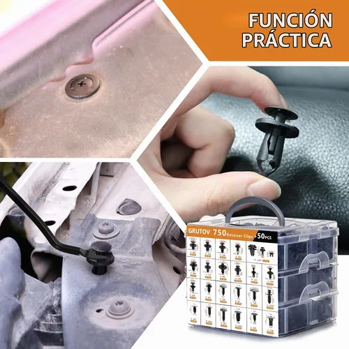 Vista 7 de Clips de parachoques para automóvil, remaches de plástico, pasadores de empuje automotrices, clips de árbol de Navidad, panel de moldura de puerta