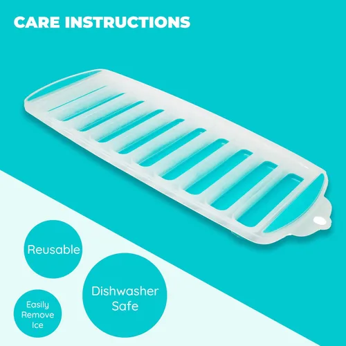 Vista 5 de Jacent Bandeja reutilizable de silicona y plástico para cubitos de hielo, cubos de hielo fáciles de empujar y reventar para botella de deportes