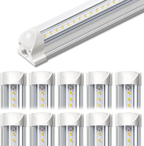Vista 9 de SHINESTAR Luces LED de tienda de 4 pies, 40 W, 5000 lúmenes, 5000 K, luz LED para tienda, súper brillante, 75% de ahorro de energía, tubo de luz T8