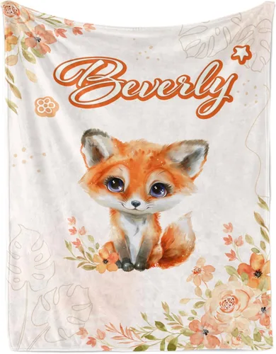 Vista 15 de Manta de bebé personalizada, manta con nombre personalizado para niños, bebés y adultos, mantas con animales personalizadas para niñas, niños