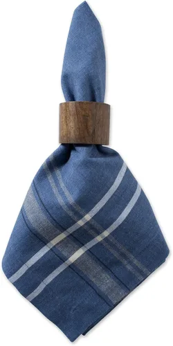 Vista 2 de DII - Servilletas para mesa estilo rústico, colección con rayas estilo francés, 20 x 20 pulgadas, color azul cambray, 6