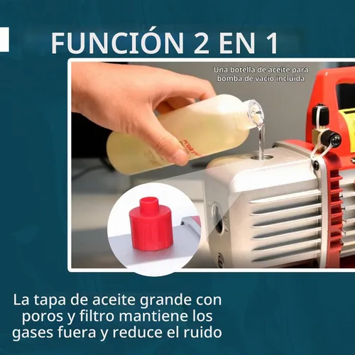 Vista 7 de bomba de vacío HVAC de una sola etapa, 3.5CFM - Ideal para herramientas de reparación de aire acondicionado, bomba de vacío de aire acondicionado