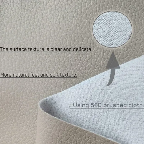 Vista 5 de Cubierta Universal para Funda de Palanca de Cambios de Coche, Cubierta de Funda de Cambios, Hecha de Cuero PU con Costuras Caqui (Caqui) Hecho