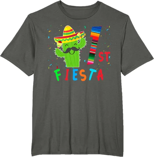 Vista 5 de Camiseta mexicana para fiesta temática de cumpleaños a juego, Negro, S