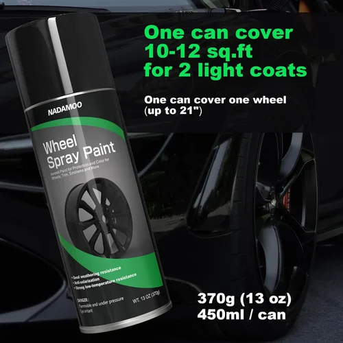Vista 5 de NADAMOO Pintura en Aerosol para Llantas de Aluminio, Pintura en Aerosol para Llantas de Automóvil para Recolorear y Proteger Superficies Metálicas
