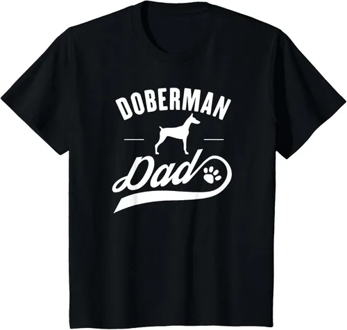 Vista 41 de Doberman Dad - Camiseta para amante del dueño del perro, Negro, S