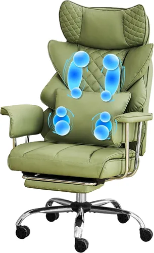 Vista 12 de DYHOME Silla de oficina de masaje reclinable, 500 libras, masaje de Negro