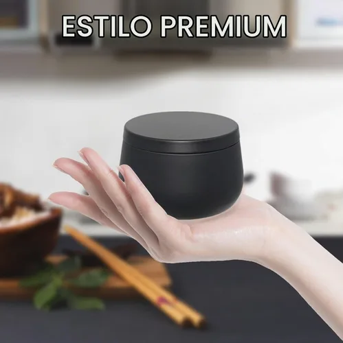 Vista 7 de 24 latas de velas de 8 onzas con tapas, tarros de velas negras, latas de velas a granel para hacer velas, tarros de fabricación de velas