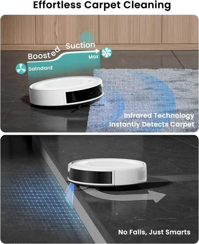 Vista 3 de Lefant M310 Ultra Robot Vacuum and Mop, 6000Pa Suction-Slim Robotic Cleaner with ToF LiDAR Navigation, Accurate Obstacle Avoidance, WiFi/App/Alexa