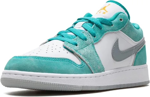 Vista 3 de Jordan Youth Air Jordan 1 Low GS DO8244 301 New Emerald - Talla 3.5Y, BlancoNegro-copa