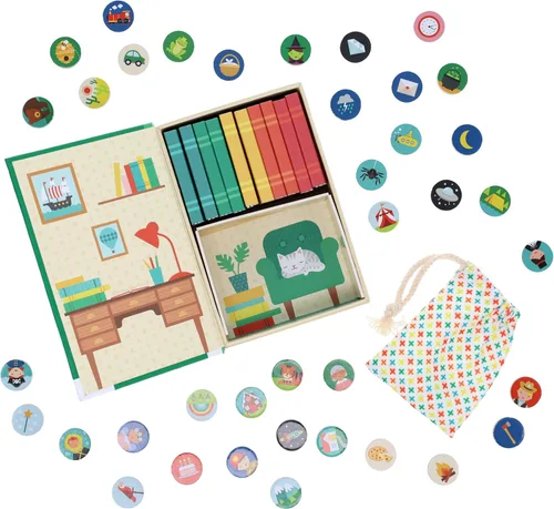 Vista 6 de Petit Collage Little Library Storytelling Box - Caja mediana