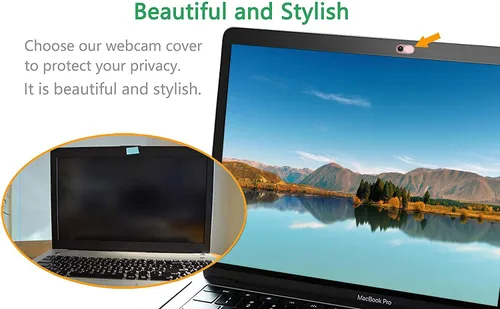 Vista 5 de CloudValley Funda deslizante para cámara de laptop, de metal, ultrafina, de rosa-2 piezas