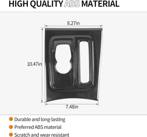 Vista 4 de RT-TCZ Para Chrysler 300C Cambio de engranajes Panel Trim Cubierta Compatible con Chrysler 300/300C 2015 Up Fibra de Carbono Interior Accesorios