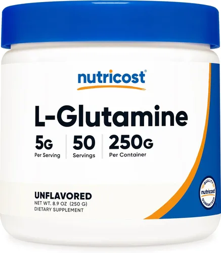 Vista 10 de Nutricost - L-glutamina en polvo, 17.6 onzas (sabor frambuesa azul)