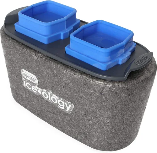 Vista 7 de Dexas ice•ology Molde de Hielo Transparente de Silicona para Hielo de Cóctel Artesanal, Bandeja de Cubos de 8