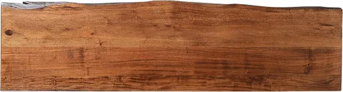 Vista 6 de Jofran Nature's Edge - Mesa de comedor de granja de 72 pulgadas, mesa de comedor de madera maciza para hogares modernos, color castaño
