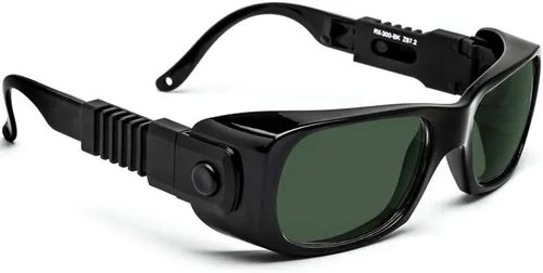 Vista 2 de Gafas de seguridad modelo #300, sombra azul cobalto 4