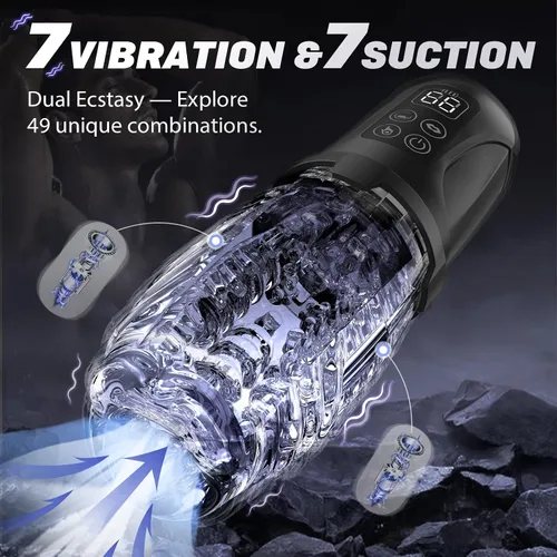 Vista 2 de Male Masturbator Penis Pump Transparent Blowjob Stroker