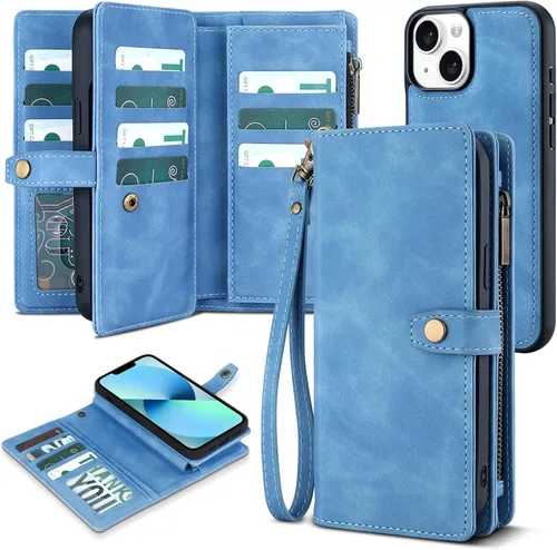 Vista 59 de TwoHead Funda tipo cartera para iPhone 12 Pro Max con tarjetero, funda magnética desmontable para teléfono 12 Pro Max, piel sintética, a prueba
