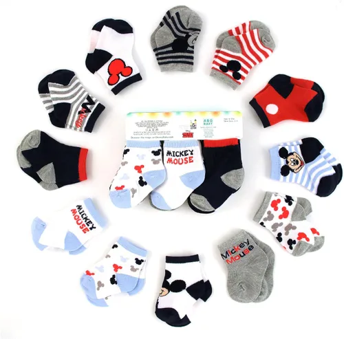 Vista 4 de Disney Baby Boys' Crew Socks